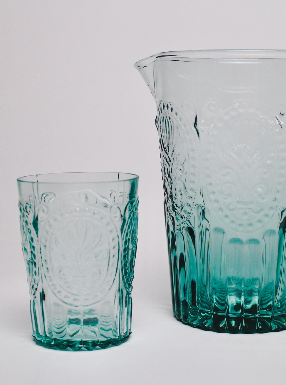 Floraison Glass Pitcher - Blue